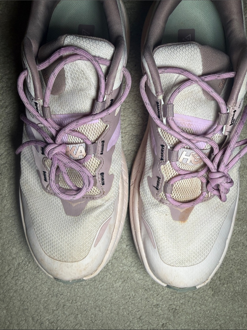 Hoka Transport Women's Light Pink and Lavender Hiking Shoes - Picture 13 of 15